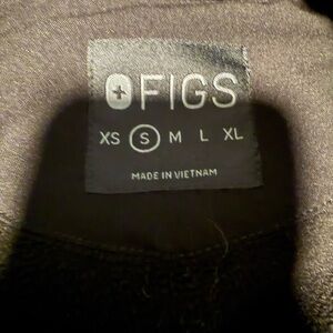 Figs black fleece jacket